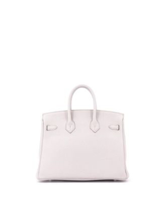 Birkin 25 Handbag Light Togo with Palladium Hardware