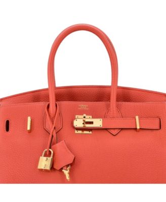 Birkin 30 Handbag Orange Togo with Gold Hardware