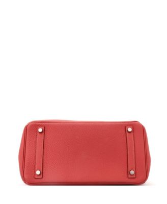 Birkin 30 Handbag Red Togo with Palladium Hardware