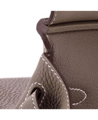 Birkin 25 Handbag Grey Togo with Gold Hardware