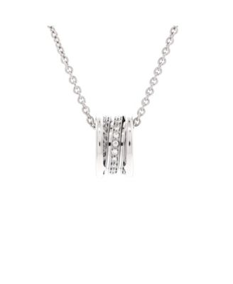 Pre-Owned Bvlgari - B.Zero1 Pendant Necklace 18K White Gold with Diamonds