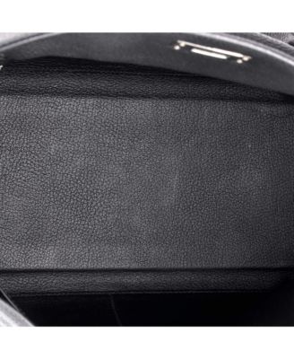 Kelly 32 Handbag Black Togo with Palladium Hardware