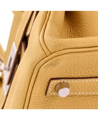 Birkin 30 Handbag Yellow Togo with Palladium Hardware