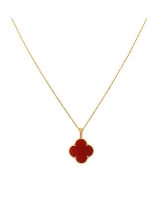 Pre-Owned Van Cleef & Arpels - Magic Alhambra Pendant Long Necklace 18K Gold and Carnelian