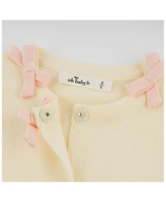 Girls' Mini Bow Neck Knitted Cardigan - Baby, Little Kid