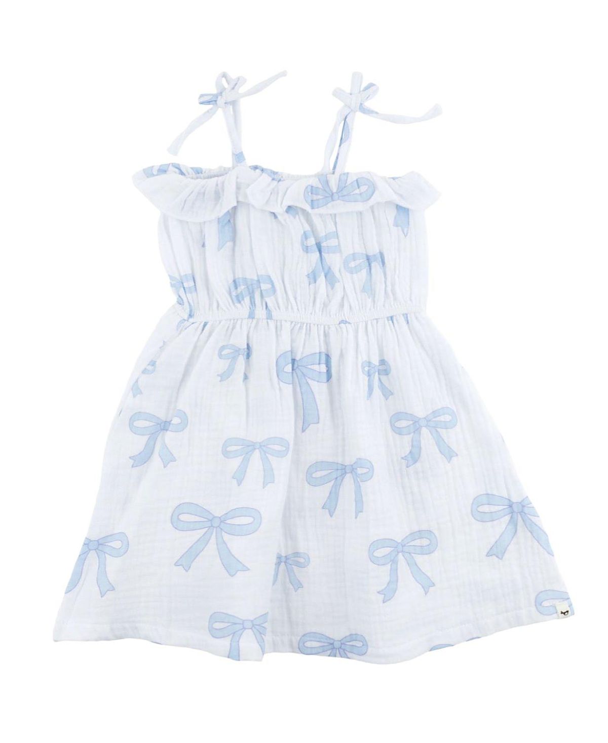 oh baby! Girls' Big Bows Harriet Ruffle Cinched Dress - Baby, Little Kid