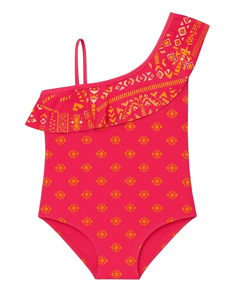 Hermoza Girls' Little Katie One Piece Swimsuit - Little Kid, Big Kid In Red