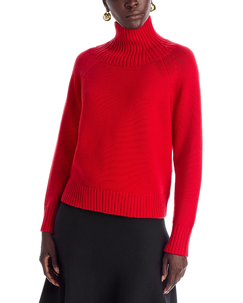 Michael Kors Michael Turtleneck Easy Sweater In Red