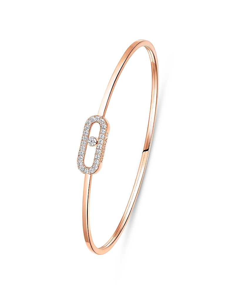 Messika Diamond Move Uno Small Model Pave Flex Bracelet in 18K Gold, 0.14 tcw