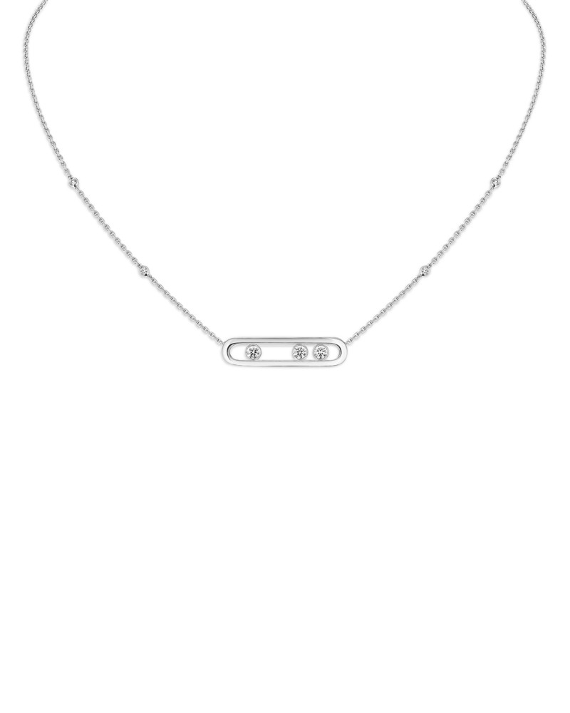 Messika Diamond Move Necklace in 18K Gold, 16.5, 0.3 tcw in White Gold