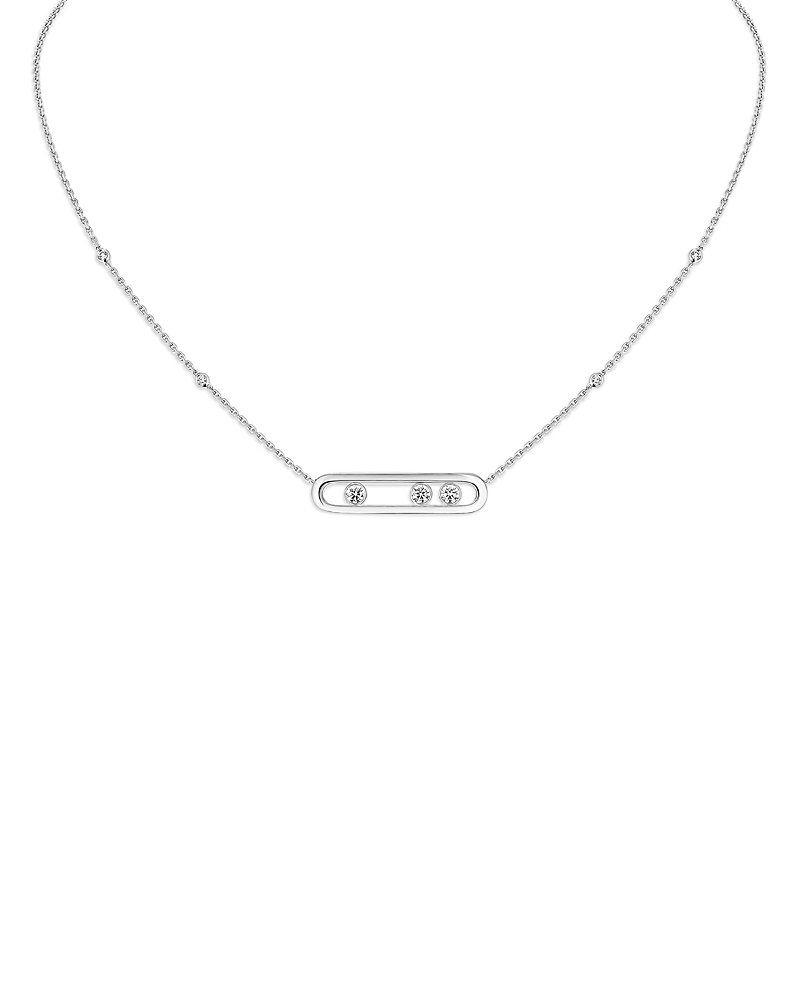 Messika Diamond Move Necklace In 18k Gold, 16.5, 0.3 Tcw In Metallic