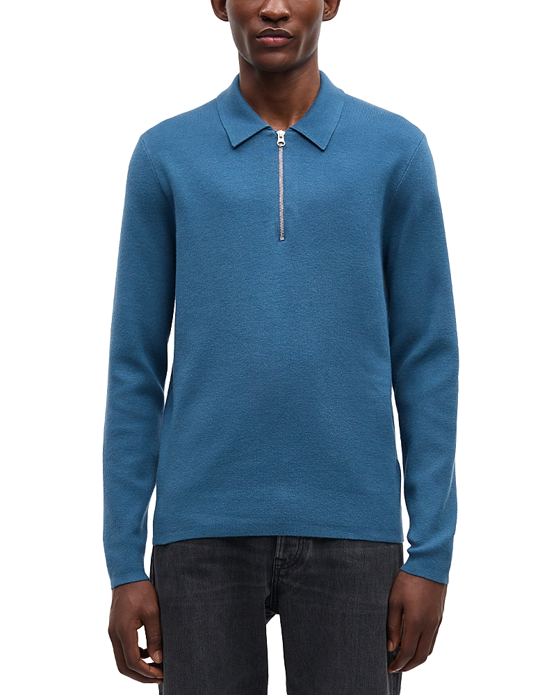 Samsoe & Samsoe Samse Samse Guna Half Zip Sweater In Blue