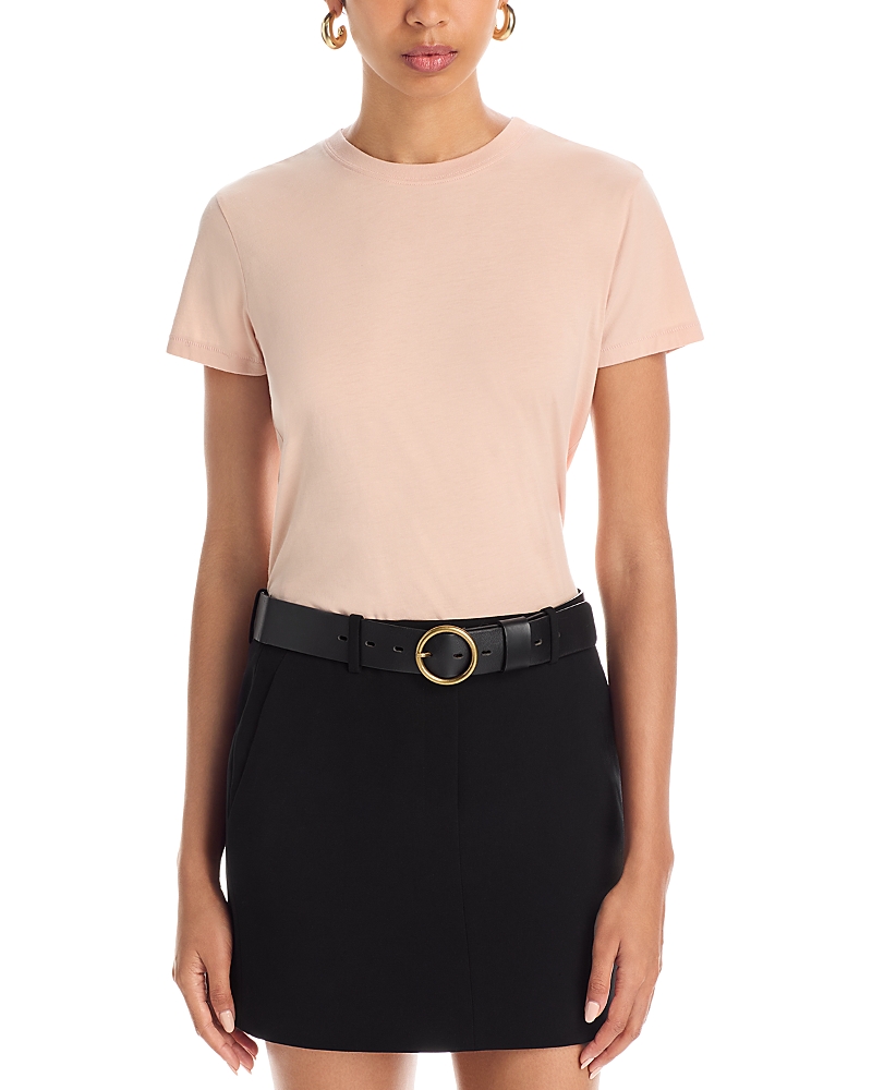 Frame Fitted Crewneck Tee In Neutral