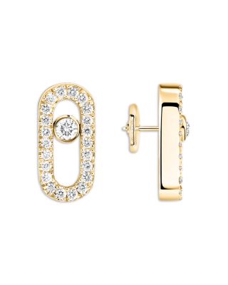 Diamond Move Uno Pav&eacute; Stud Earrings in 18K Gold, 0.16 tcw