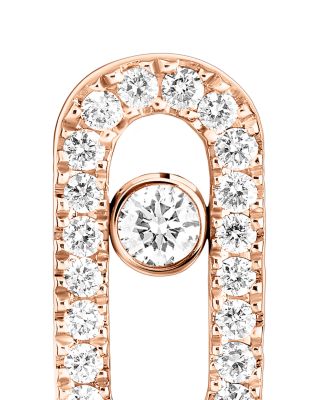 Diamond Move Uno Pav&eacute; Stud Earrings in 18K Gold, 0.16 tcw