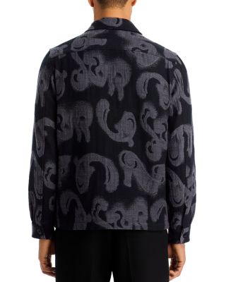 Long Sleeve Button Front Textured Shirt