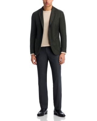 Stretch Wool Blend Flannel Slim Fit K-Jacket