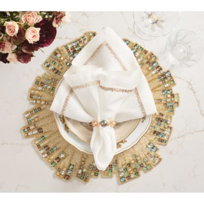 Borealis Napkin Ring in Iridescent and Champagne