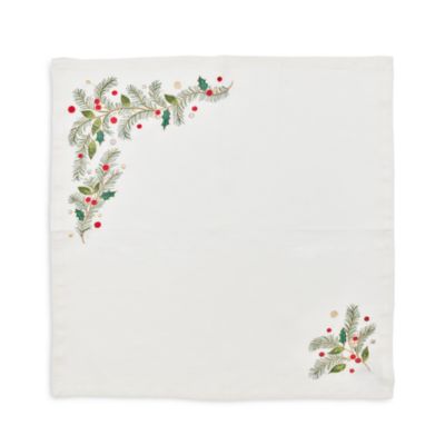Xmas Carol Linen Napkin, 21&amp;quot; x 21&amp;quot;