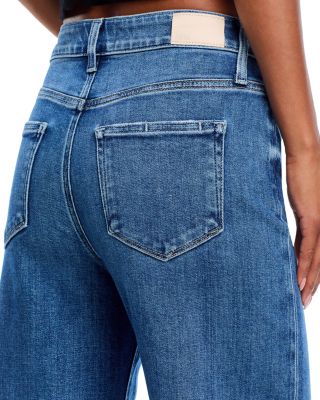 Anessa High Rise Raw Hem Wide Leg Jeans in Westminster Distressed