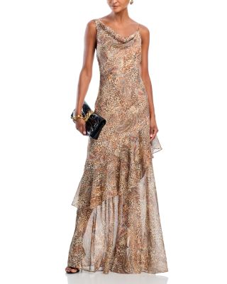 Viola Cowl Neck Silk Gown