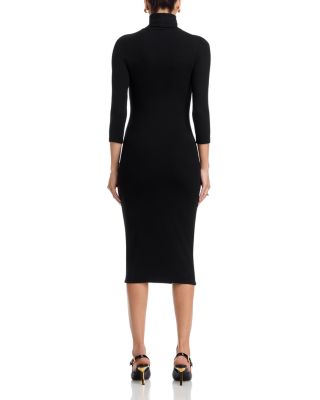 Voletta Three Quarter Sleeve Turtleneck Dress