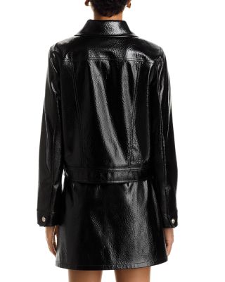 Jenn Crinkled Faux Leather Jacket