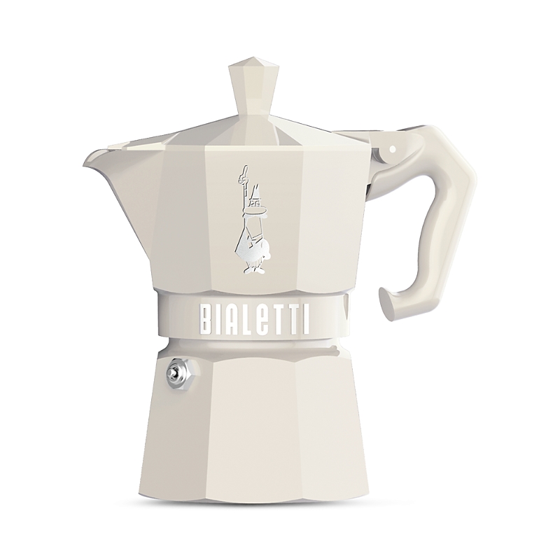 Bialetti Moka Express 3 Cup Stovetop Espresso Maker In White