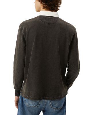 Contrast Collar Long Sleeve Polo