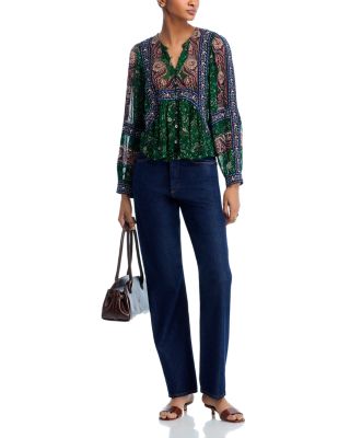 Melba Printed Long Sleeve Top