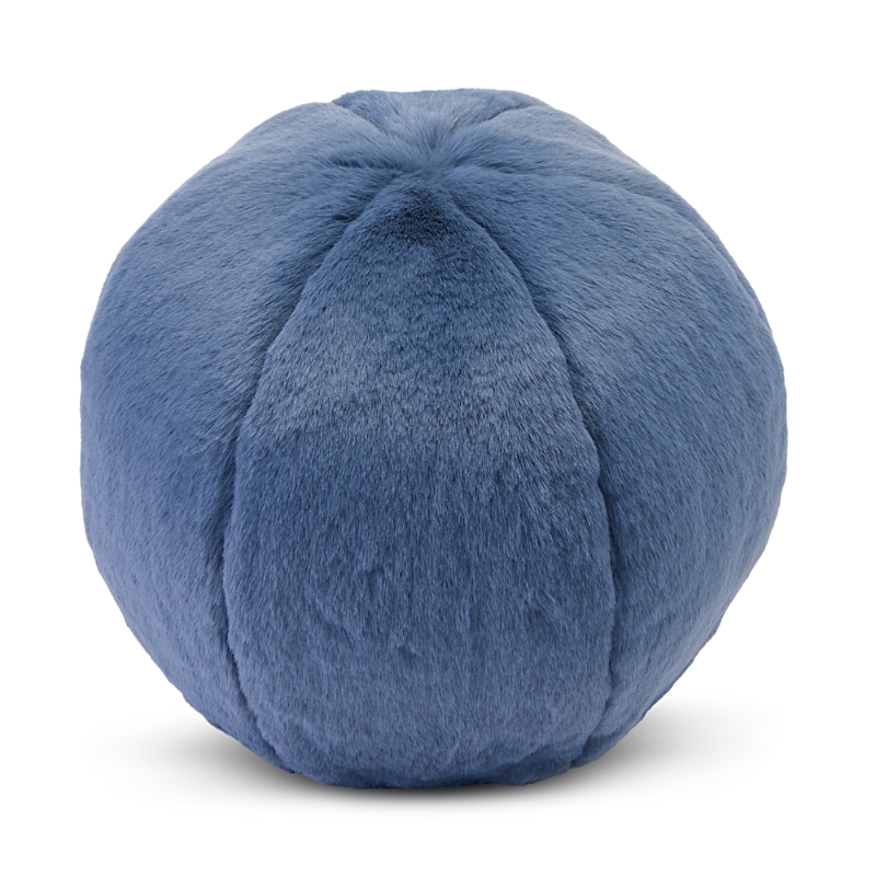 Aqua Big Rabbit Faux Fur Ball Pillow - Exclusive