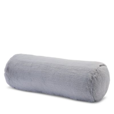 Big Rabbit Faux Fur Bolster Decorative Pillow - Exclusive