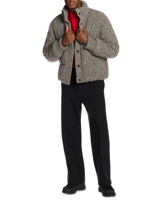 Wool Cable Knit Cardigan