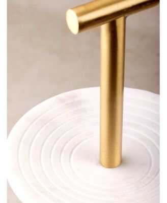 Regalia Tiered Marble Jewelry Stand