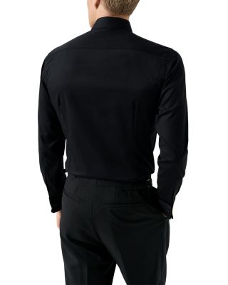 Slim Fit Solid Pliss&eacute; Shirt