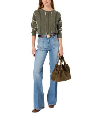 Elise Striped Cashmere Crewneck Sweater