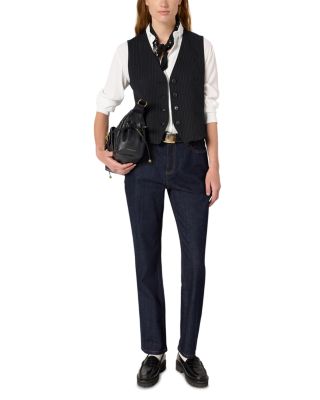 Nelia Pinstriped Vest