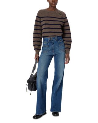 Edith Striped Wool Crewneck Sweater