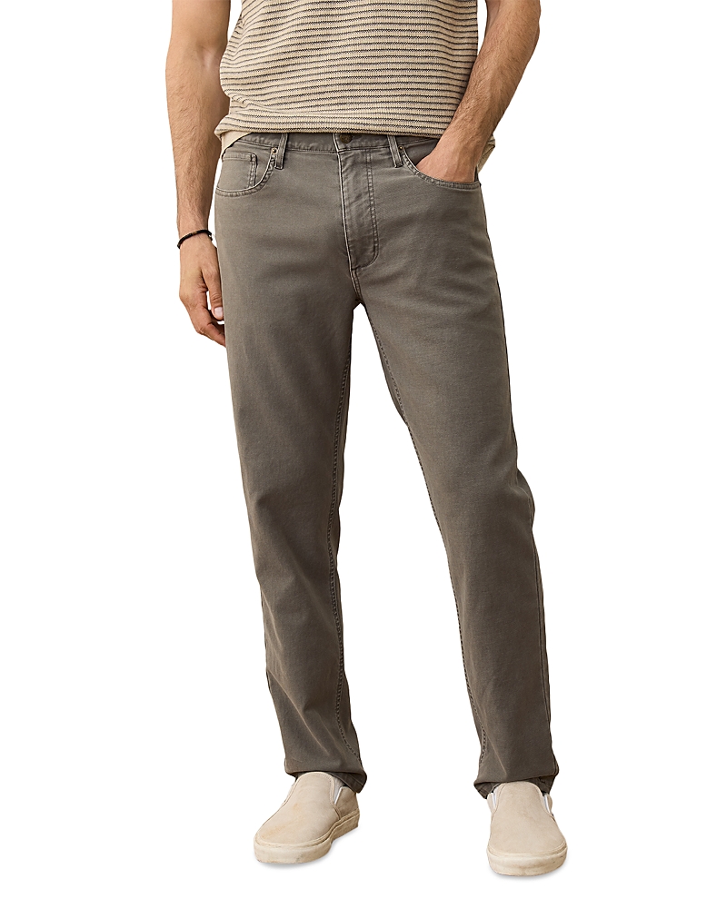 Marine Layer 5 Pocket Flex Terry Pants In Green
