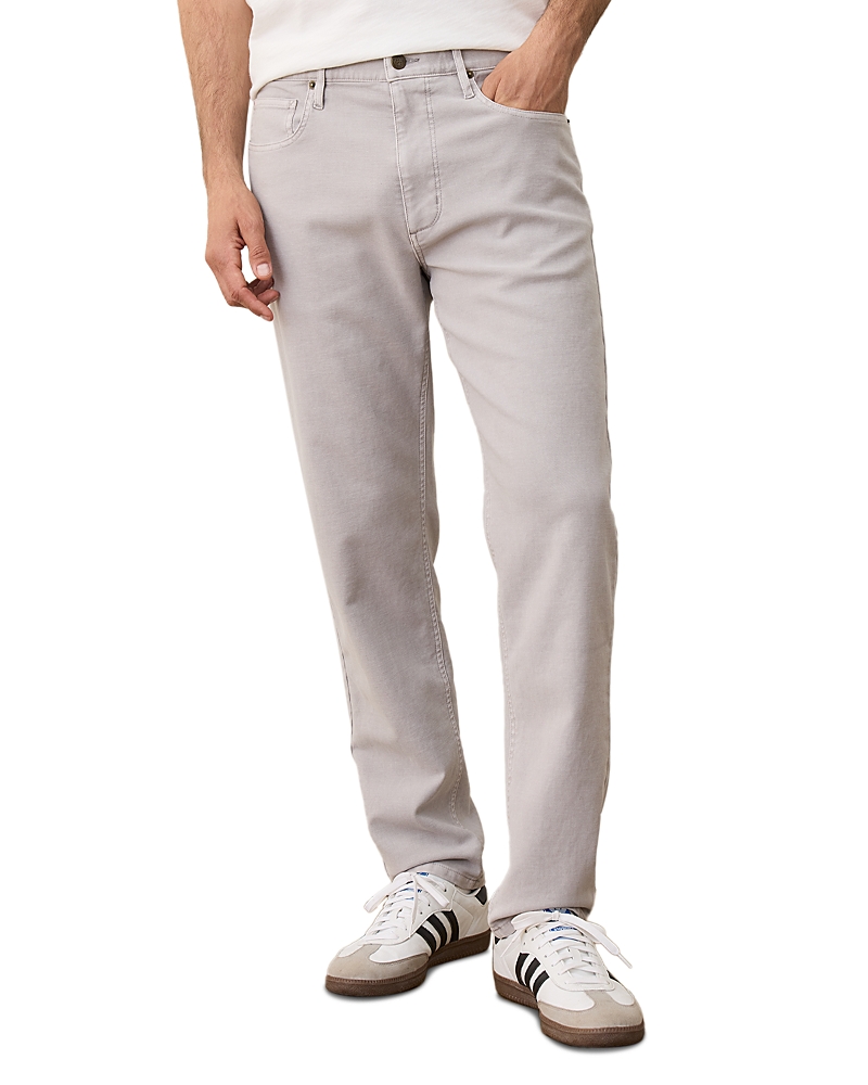 Marine Layer Flex Slim Straight Leg Stretch Twill Pants In Gray