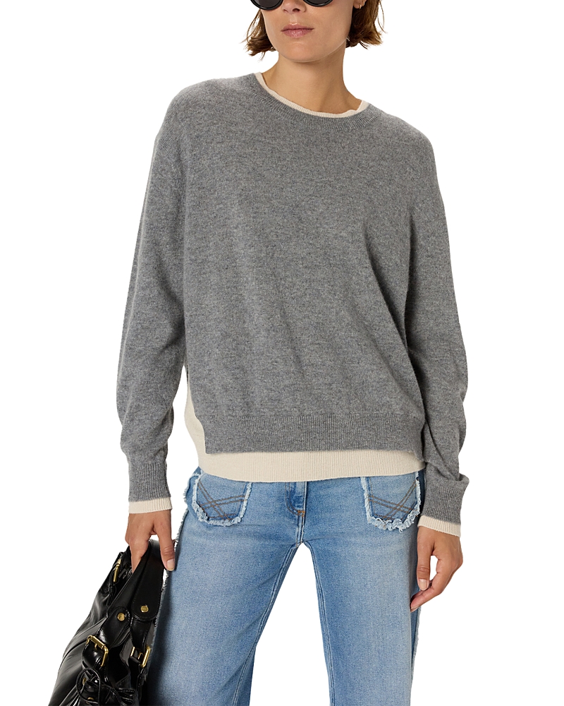 Gerard Darel Edda Cashmere Crewneck Sweater In Gray