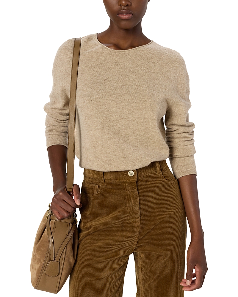 Gerard Darel Eva Wool Crewneck Sweater In Neutral