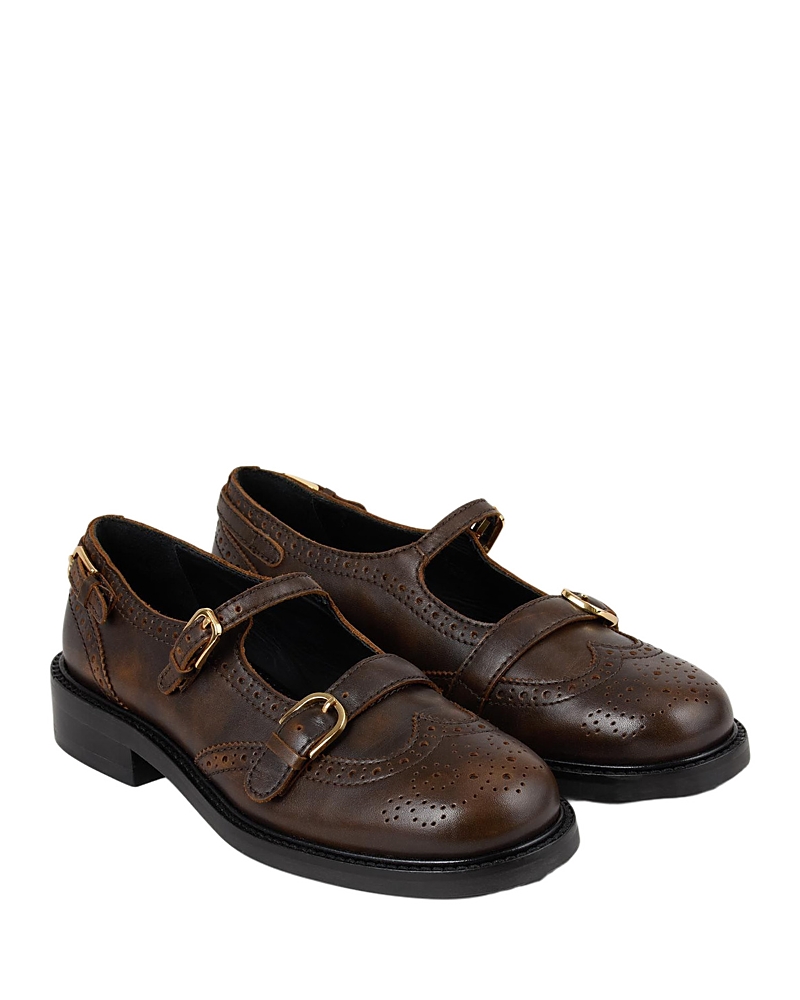 Sandro Buckle Derbies In Brown