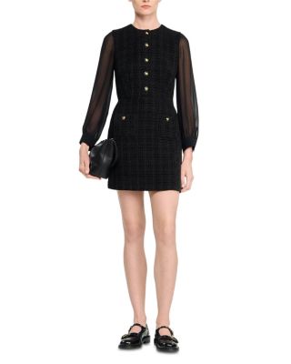 Contrast Long Sleeve Dress