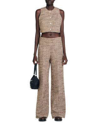 Decorative Tweed Pants
