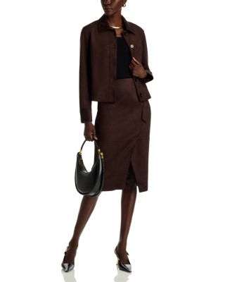 The Danica Faux Suede Skirt