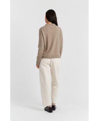 Women's Wool Cashmere Collared Sweater