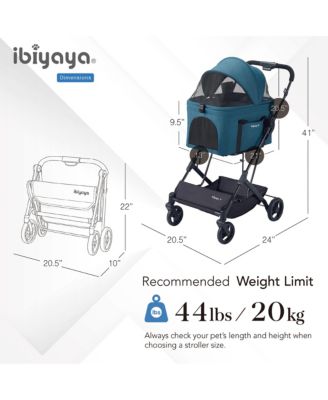  Essential Travois Tri Fold Pet Travel System XL with Detachable Carrier Pet Stroller
