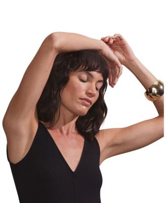 Jersey Sleeveless V-Neck Jumpsuit