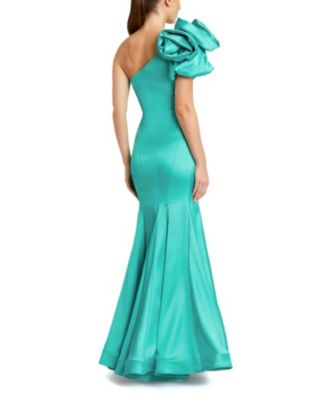 Satin Mermaid One Shoulder Gown